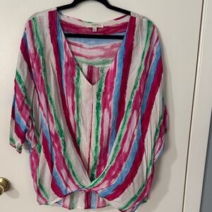 Colorful Striped Women's Top - Umgee brand